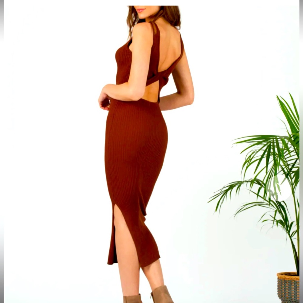 Knit Dress- size Large - Sage Green - New - Luca Couture